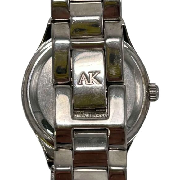 NWT VTG Anne Klein AK Silver Tone Stainless Steel Bracelet Watch